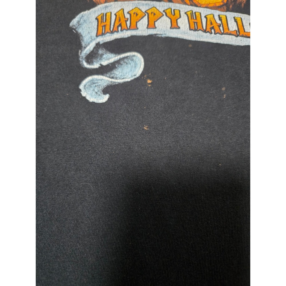 Mens Happy Halloween 2011 Graphic T Shirt Black Pumpkins Bats Moon(D) - Picture 5 of 6